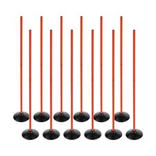 ASENVER Orange Soccer Agility Poles Set Detachable Sports Trainning Speed Pol...