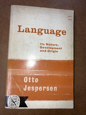 Language: Its Nature, Development & Origin SC Otto Jespersen 1964 Acceptable