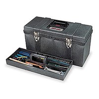 Contico Portable Tool Box,20wx8-3/4dx10-1/2h, 8200gy, Black Contico Portable Tool Box,20wx8-3/4dx10-1/2h, 8200gy, Black