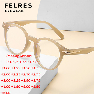 Men Women Round Full Frame Retro Reading Glasses Blue Light Blocking Glasses New