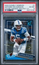 2023 Panini Clearly Donruss- Anthony Richardson True 1/1 The Rookies Holo Colts