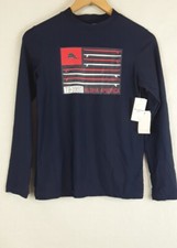 Tommy BahamaKIDS Sz-XL Swim Aloha America Flag Shirt Blue UPF 50 Excellent UV
