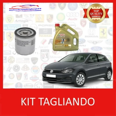 AFTERMARKET KIT TAGLIANDO FILTRO OLIO + 4LT OLIO CASTROL 5W30 VOLKSWAGEN POLO V 1.4 1.2 TSI