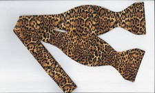 Cheetah Bow tie, Black Spots on Brown, Wild Cat, Exoctic Animal Self-tie Bow tie