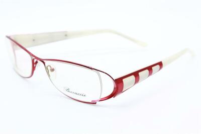 NEW BOCCACCIO BJ 0734 C12 RED IVORY AUTHENTIC FRAMES EYEGLASSES  55-18