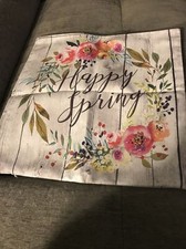 Pillow Covers 18" x 18" Spring-Flowers Decor Fine Linen 2 pack 2 sided NEW