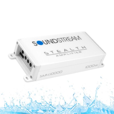 SOUNDSTREAM SM4.1000D CAR MOTORCYCLE MARINE AUDIO AMP AMPLIFIER 4 CHANNEL 1000W