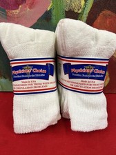 PHYSICIANS CHOICE Lot Of 2 Packs 3 Pr White Diabetic Crew Socks Men  s 9-11 NIB