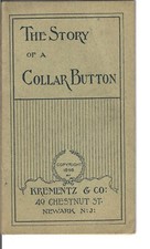 The Story of a Collar Button by Krementz & Co. 1898 Sales Booklet