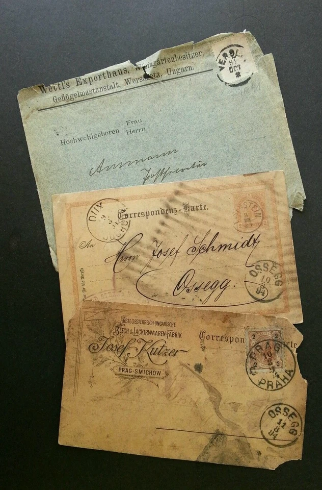 [SJ] Germany Old postcard Cover 1894 - Image 1 of 4