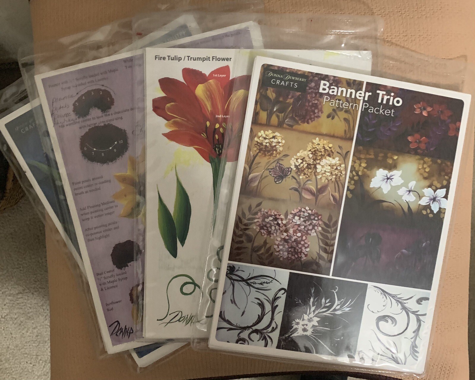 2 One Stroke Donna Dewberry Patterns & 35 Painting Worksheets Including