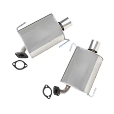 Stainless Steel Pair of Exhaust Muffler fits: 2006-2009 Subaru Legacy 2.5L