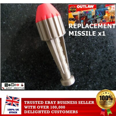Maske OUTLAW Rakete Ersatzbombe Rakete Zubehör Reproduktion - Kenner 1986