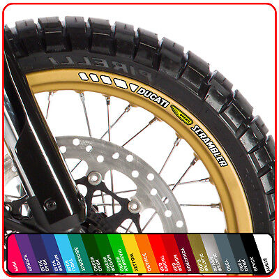 DUCATI SCRAMBLER wheel  rim stickers  decals choice of 20 