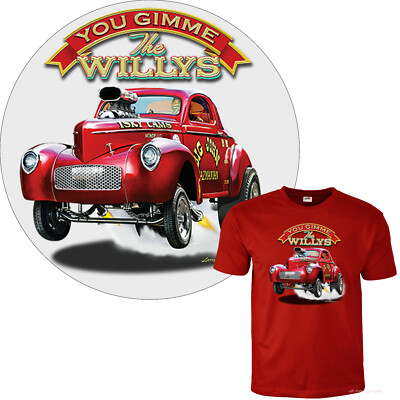 Speed Shop  T-Shirt Hot Rod Racing 1941er Willys Quartermile Dragster USA *1141