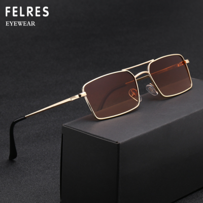 Metal Square Sunglasses For Men Women Outdoor Driving  display picture 3