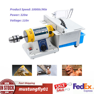 For Gem Jewelry Rock Bench Lathe Table Saw Polisher Cutting Polishing Machine