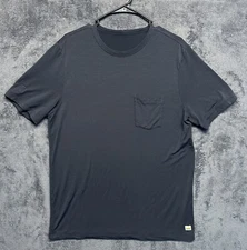 Vuori Linear Tech Performance Tee Shirt Men's Medium Grey Stretch Gym Active