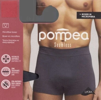 boxer uomo pompea elasticizzato microfibra costa confezione 3 pezzi intimo nuovo