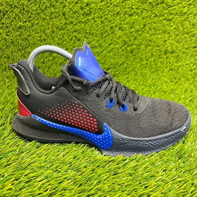 Nike Mamba Fury Mens Size 5.5 Black Blue Red Athletic Basketball Shoes Sneakers
