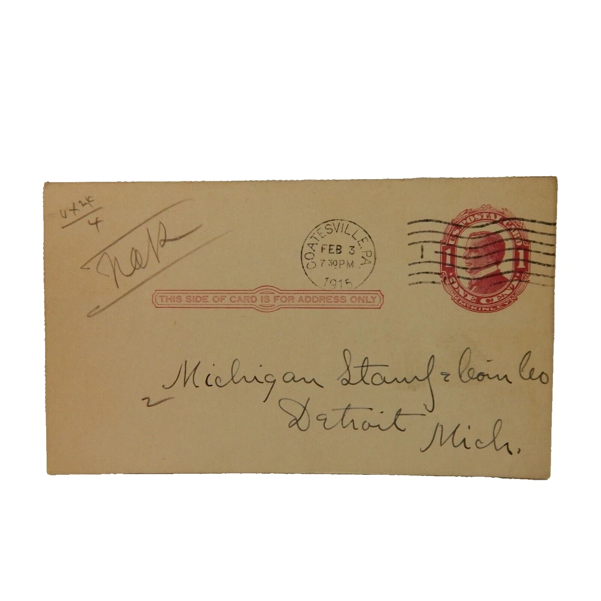 1911-1920 Year of Issue US Back of Book Postal Cards & Stationery