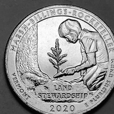 2020 D quarter Vermont, Marsh-Billings-Rockefeller  ATB series circulated