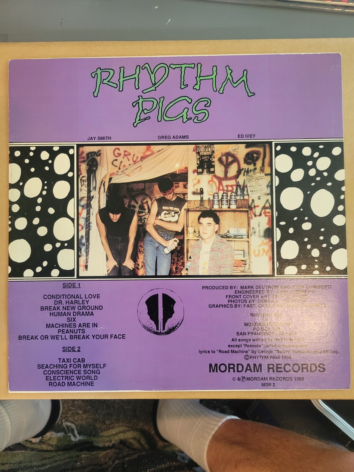 Rhythm Pigs orginal records +poster mdc rkl clown alley black flag verbal abuse