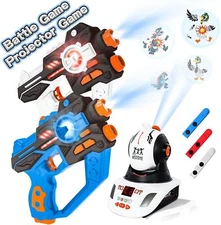 Laser Tag Gun Set With Projector 2 Player Interactive Toy For Kids Ages 4-12