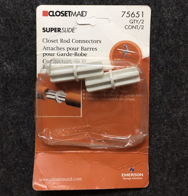 Closetmaid 75651 Super Slide Closet Rod Connector 2 Piece Replacement