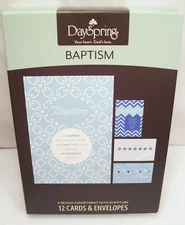 NEW DAYSPRING BAPTISM CELEBRATION CHRISTIAN BIBLE SCRIPTURE FULL COLOR 12 CARDS