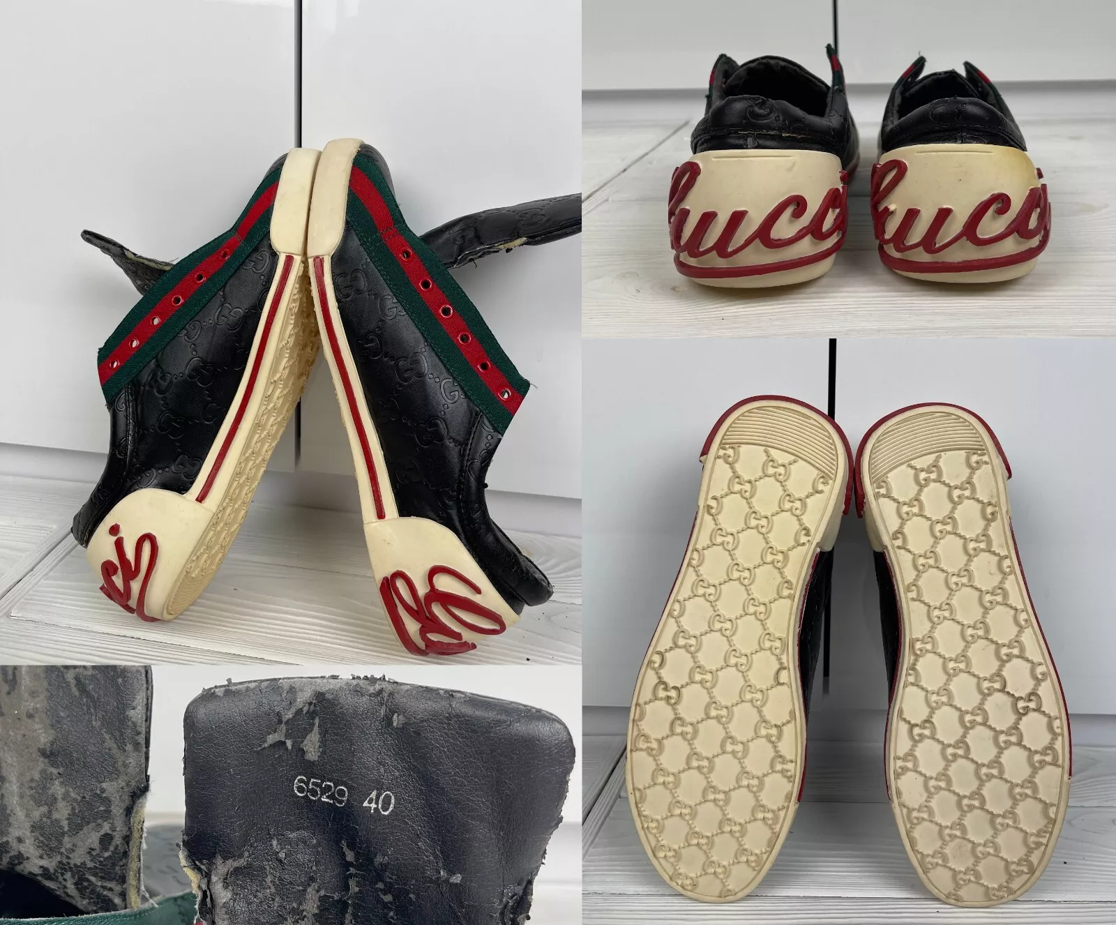 Baskets vintage Gucci 40 US6,5