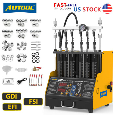 AUTOOL Ultrasonic Fuel Injector Cleaner Tester for GDI CGI TFSI TSI EFI Injector