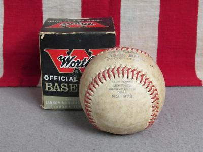 Vintage Worth Official League Leather Baseball No.973 w/ Original