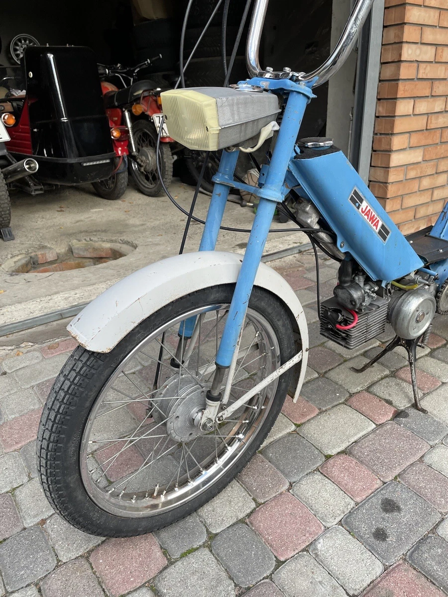70 s JAWA Vintage Moped Blue Great Working Condition Made In