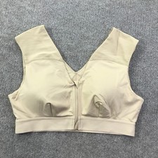 Tommie Copper Sports Bra Womens XL Nude Front Zip Compression Shoulder Support