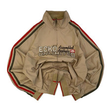 Ecko Unltd Y2K Hip Hop Full Zip Windbreaker Beige XL