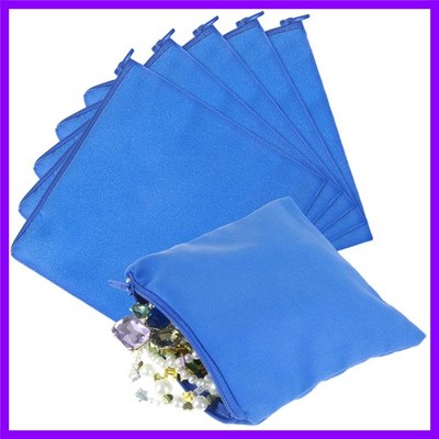 6 Pcs Anti Tarnish Silver Jewelry Pouch Zippered Silver Storage Bags 5.9× 5.9...