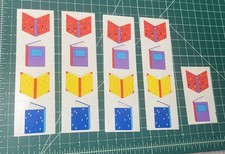 Vintage 1989 - Mrs. Grossman's Stickers - School Books 4 1/2 Strips 18 Books
