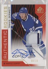 2018-19 SP Game Used Red Spectrum Premium Material 8/15 Travis Dermott Auto 0a1
