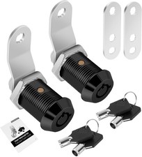 2 Pack Keyed Alike RV Storage Locks with Keys for Cabinets and Tool Boxes