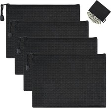 Geldtasche, 4 Stück Geldtaschen Banktasche, 24 x 18 cm Geldmappe A5, wasserdicht