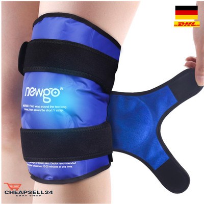 Newgo Kniekühlbandage 3 Klettverschlüsse Vollständige Abdeckung