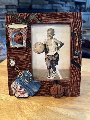 3D Sports Theme 4 x 3 Picture Frame Team Basketball Themed