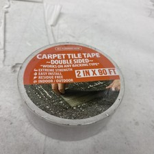 Carpet Tape Double Sided Heavy Duty Carpet Tile Tape 2inx90ft Rug Gripper Ind...