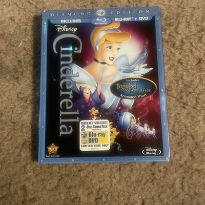 Disney Cinderella Diamond Edition Blu-ray/DVD 2012  2-Disc Set) W/Slip VG!