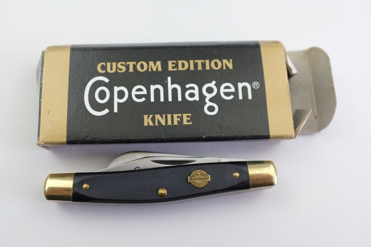 90'sHIPHOP CLASSICレアUSオリジナル12inc 16枚set old SCHRADE U.S.A. COPENHAGEN SNUFF pocket knife in original box