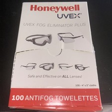 NEW 100 Ct. Honeywell Uvex Fog Eliminator Plus Towelette Cloth, Antifog, S479