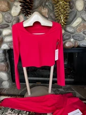 ATHLETA NEW W Tags PUNCH Transcend Top & Salutation Stash Hi Rise Leggings MED