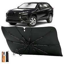 Foldable Car Windshield Sun Shade Umbrella Large 57x33 Titanium Silver Foldable Car Windshield Sun Shade Umbrella Large 57x33 Titanium Silver