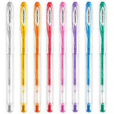 Uni-Ball Signo Sparkling Glitter Gel Ink Rollerball UM-120SP 8 Pen Set